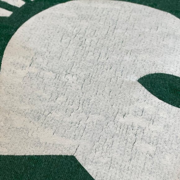 Michigan State Spartans Green Burn Out Zip-Up Hoodie Womens S Creative Apparel - Picture 5 of 10